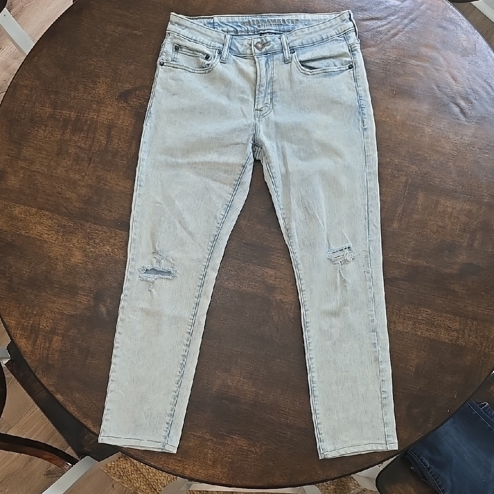 American Eagle Outfitters Blue Skinny Jeans Distressed
